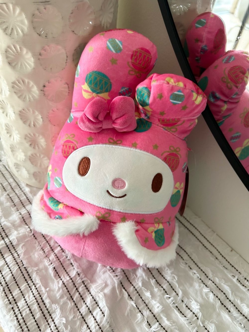 ⭐️ NEW NWT Squishmallows My Melody Pink Christmas Plush Holiday Hello Kitty